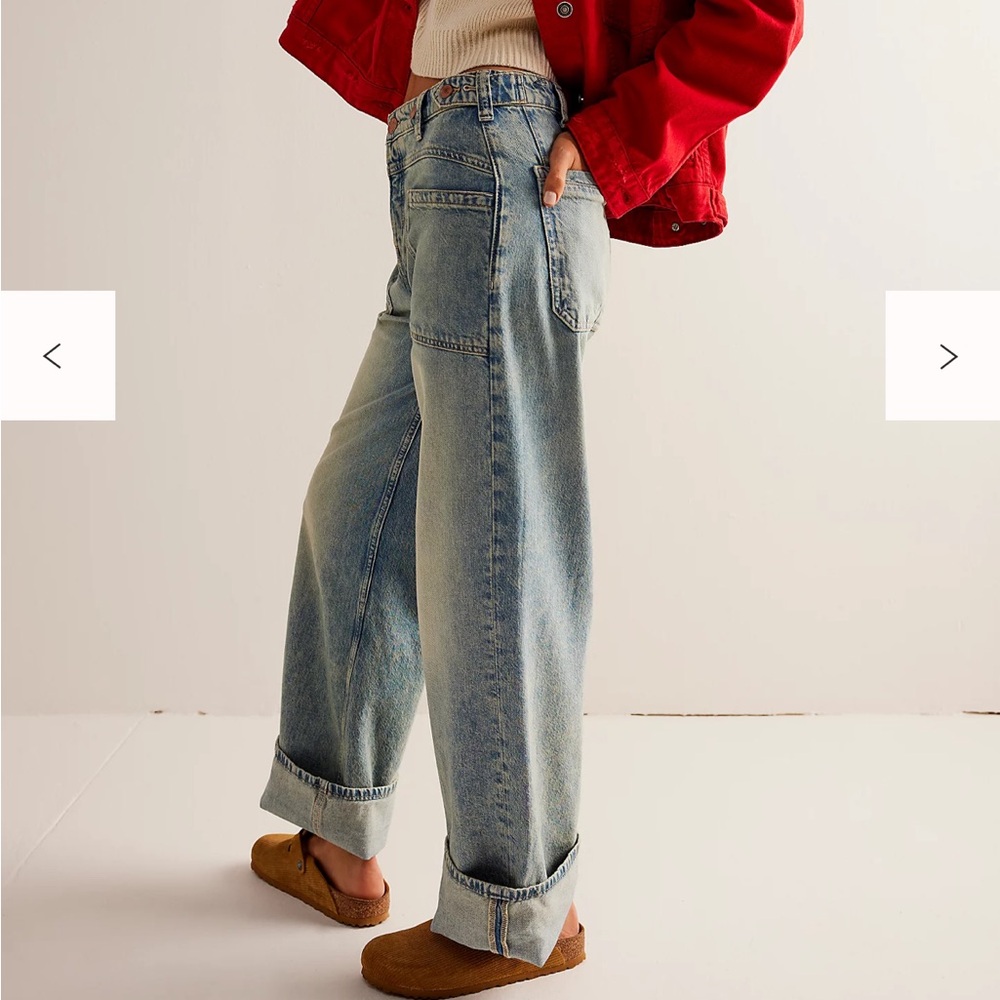 Free People We The Free Palmer Cuffed Jeans - Picture 3 of 10